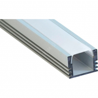 Профиль Feron 2 м алюминиевый для светодиодных лент в комплекте (матовый экран, заглушки, крепеж) (CAB261)