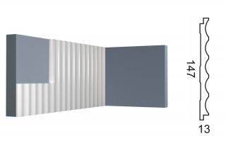 Стеновая панель Kr220SP-11/2,7 (147*13*2700 мм)