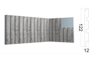 Стеновая панель Kr204SP-12/2,7 (122*12*2700 мм)