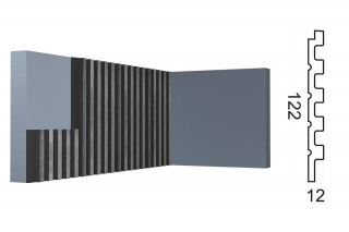 Стеновая панель Kr208SP-2/2,7 (122*12*2700 мм)