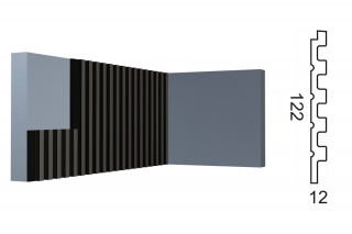 Стеновая панель Kr208SP-4/2,7 (122*12*2700 мм)