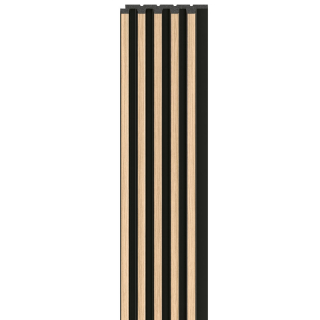 Панель реечная интерьерная LINERIO S-LINE NATURAL BLACK ( Дерево на черном фоне ) 12*122*2650 мм
