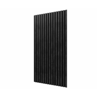 Панель акустическая, черный войлок, 1200х600х19мм, рейки МДФ дуб Графит