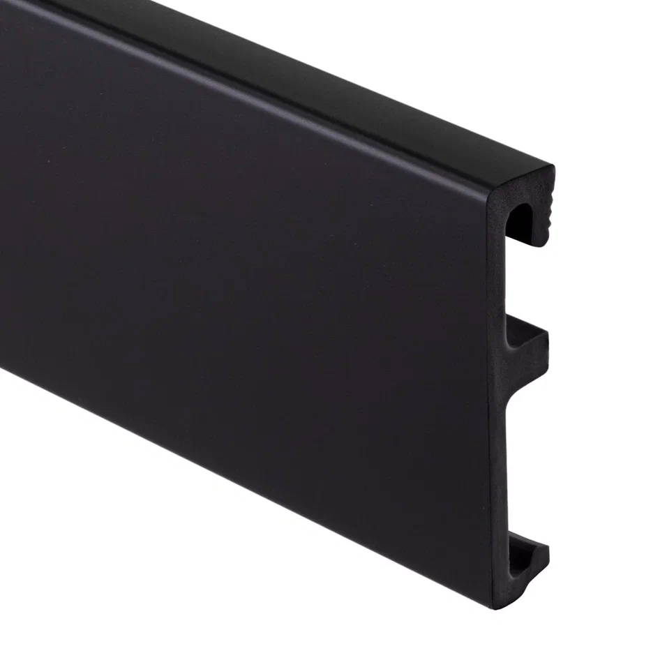 Напольный плинтус SALAG ALPHA Czarny RAL 9005, 80 мм
