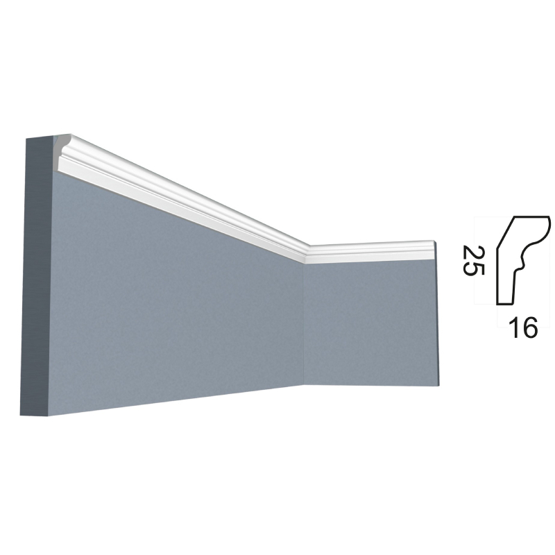 Kr312K карниз потолочный (25*16*2000 мм)