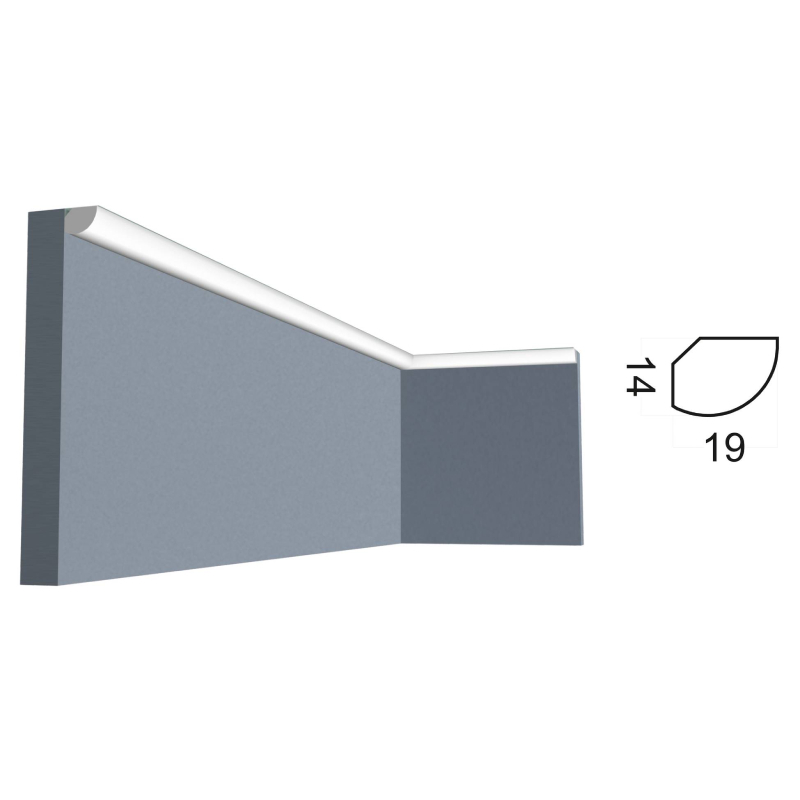 Kr300K карниз потолочный (19*14*2000 мм)