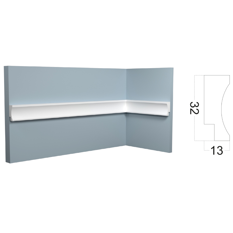 Kr173M завершающий молдинг (32*13*2700 мм)